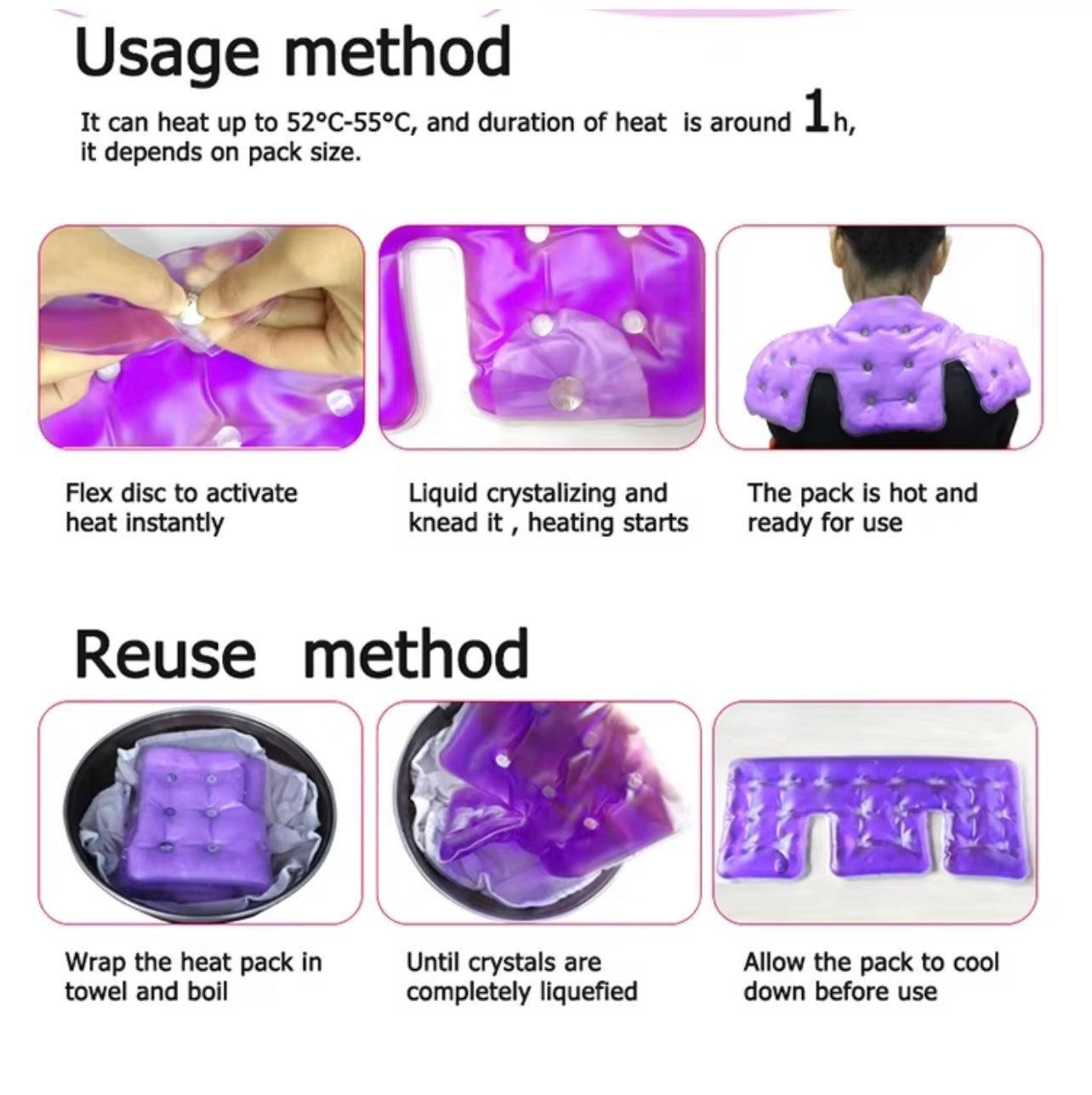 A-RUN Reusable Heat Pack, Pain relief, Muscle soreness , Periods cramps